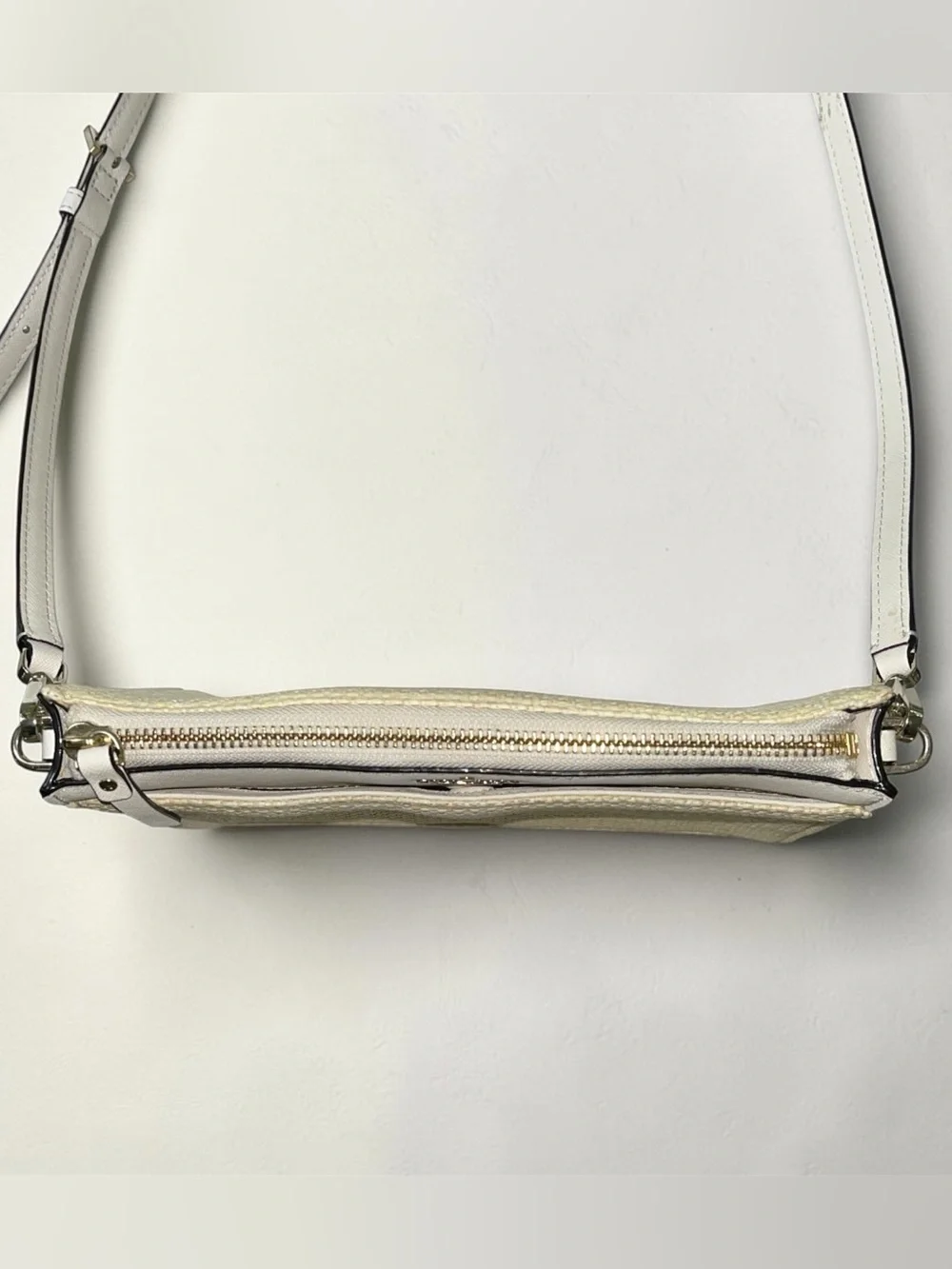 Kate Spade Cameron Street Straw Clarise Crossbody Bag Textured Straw & Leather
